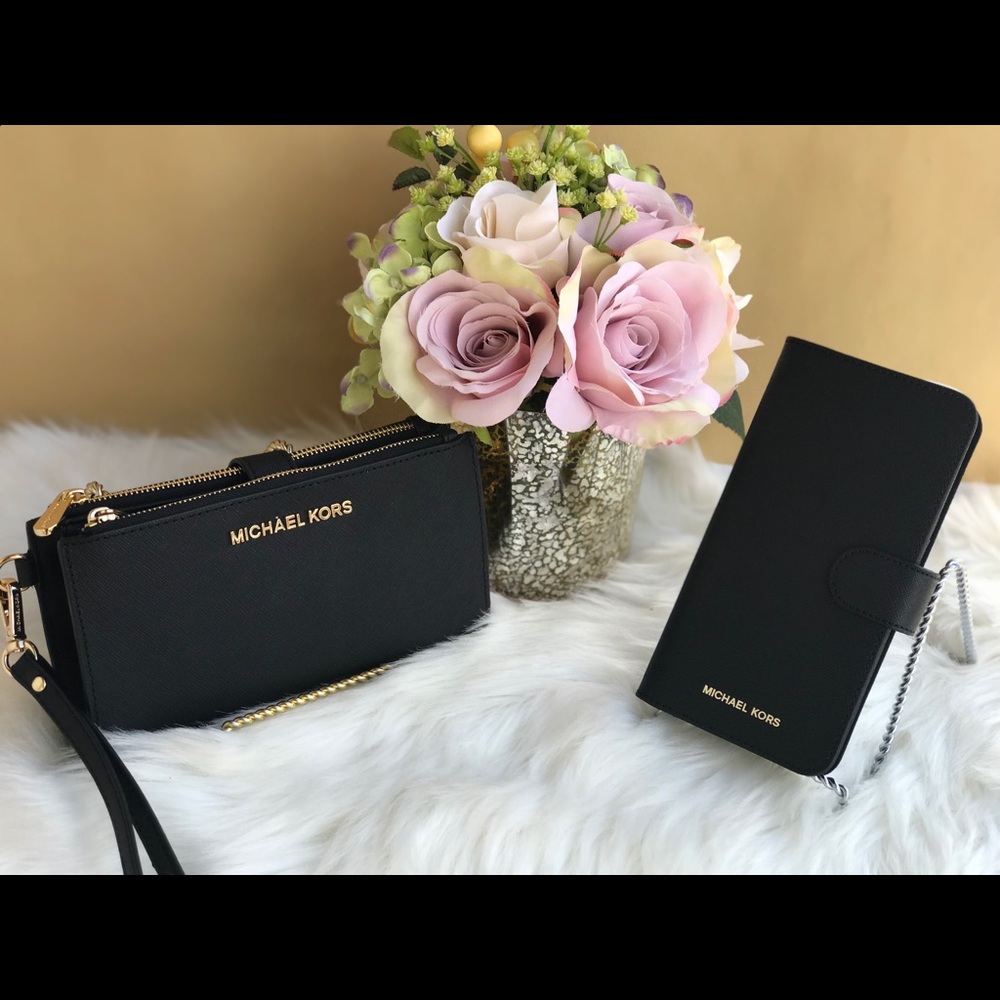 🌷MICHAEL KORS Black Carryall Jet Set Tote Set🌷 - Picture 6 of 8